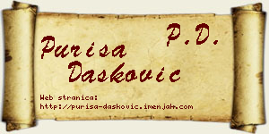 Puriša Dašković vizit kartica